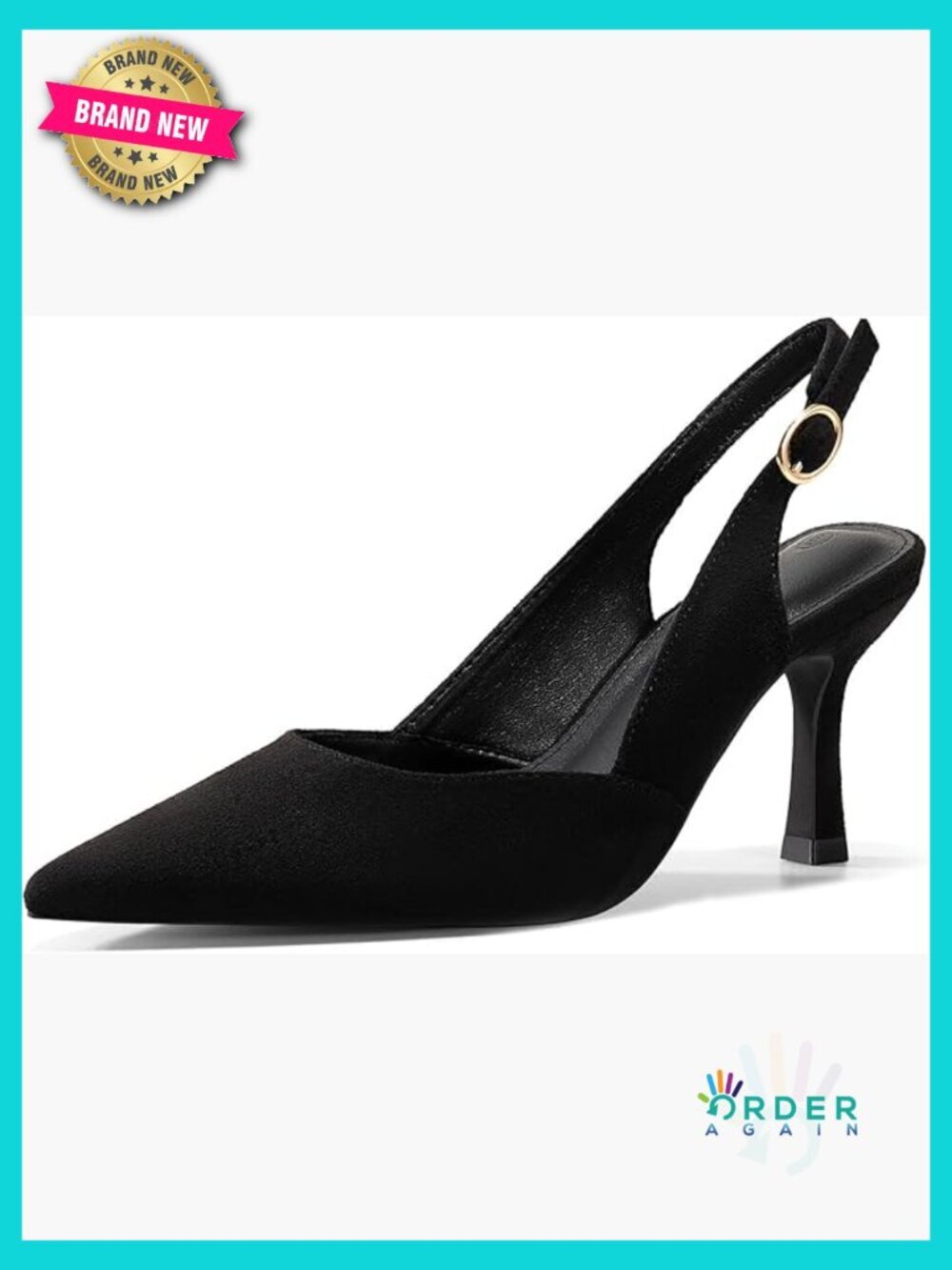 Slingback Kitten Heels Closed Pointed Toe Backless Wedding Party Dress Pumps